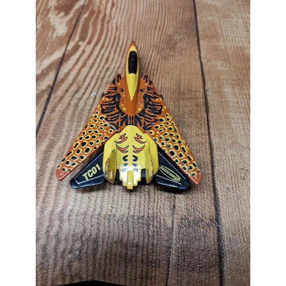 Matchbox Sky Busters TC01 Fighter Jet Die Cast Metal Cheetah Print Art loose